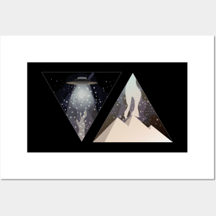 Ufo Pyramids of Time v2 Posters and Art